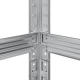 3-Layer Tyre Shelf Silver 110x40x200 cm Steel 4016970