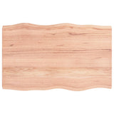 Table Top Light Brown 80x50x cm Treated Solid Wood Live Edge 363942