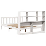 Bookcase Bed without Mattress White 120x200 cm Solid Wood Pine 3321703