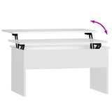 Coffee Table White 80x50.5x41.5 cm Engineered Wood 809638