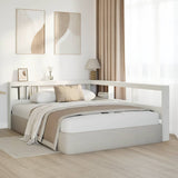 Bookcase Headboard L-Shaped White 140 cm Solid Wood Pine 859266