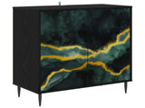 Sideboard WIJHE Black Oak 69 x 33 x 76 cm Engineered Wood 8006934