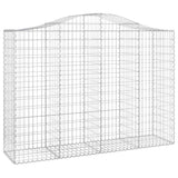 Arched Gabion Baskets 12 pcs 200x50x140/160 cm Galvanised Iron 3145692