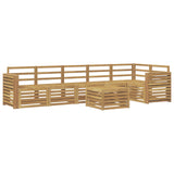 Outdoor Sofa Set 7 pcs White 59 x 59 x 37 cm Solid Acacia Wood 3391959