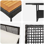 Garden Dining Set 5 pcs Black Poly rattan 3334936