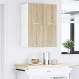 Hanging Cabinet 2 pcs Sonoma Oak and White 60 x 31 x 40 cm 884167