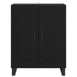 Sideboard Black Oak 69.5 x 34 x 90 cm Engineered Wood and Iron 881611