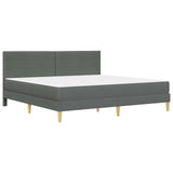 Bed Frame with Mattress Dark Grey 180 x 200 cm Fabric 3415254