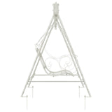 Swing Bench Steel 113 x 121.5 x 168 cm Antique White 3429260