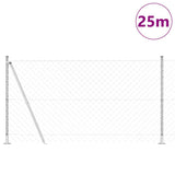 Welded Wire Fence with Concrete Base 25 x 1.2 m 3351305