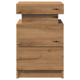 ZNTS Bedside Cabinets with LED 2 pcs Artisian Oak 35x39x55 cm Engineered Wood 857657