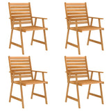 Outdoor Dining Set Natural Wood Solid Acacia wood 5-Piece Durable 3057843