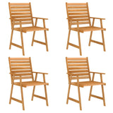 ZNTS 5 Piece Garden Dining Set Solid Acacia Wood 3057843