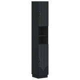 Bathroom Cabinet with Open Shelf HOORN Black 30 x 31 x 187 cm 897256