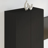 TV Wall Cabinet Black 59.5 x 31 x 100 cm Engineered Wood 892370