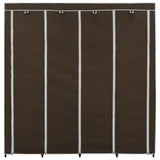 Wardrobe with 4 Compartments Brown 175x45x170 cm 282446