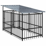 Outdoor Dog Kennel with Roof Steel 13,14 m 3124612