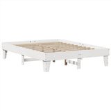 Bed Frame without Mattress White 140x190 cm Solid Wood Pine 855368
