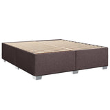 Box Spring Bed with Mattress Dark Brown 180x200 cm Fabric 3285977