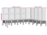 Garden Planter with Trellis Brown 200x160x142 cm PP 367945