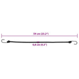 Bungee Cords with Reflective Strips and Hooks 50 pcs 59 cm 4008150