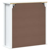 Bathroom Wall Cabinet BERG White 69.5x27x71.5 cm Solid Wood 358550