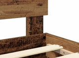 Bed Frame with Headboard Old Wood 140 x 190 cm Engineered Wood 3413200