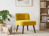 Slipper Chair Yellow Velvet 42050519