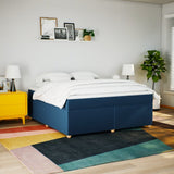 Box Spring Bed with Mattress Blue 180x200 cm Fabric 3285400
