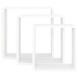 Wall Cube Shelves 3 pcs White MDF 323952
