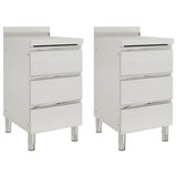 Commercial Kitchen Cabinets with 3 Drawers 2 pcs 50x60x96 cm 3081935