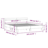 Bed Frame without Mattress Black 160x200 cm 3207407
