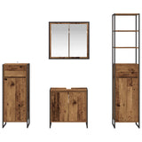Bathroom Furniture Set with Drawer Old Wood Engineered Wood 3403056