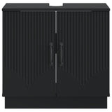 Bathroom Sink Cabinet HOORN Black 59.5 x 31.5x 56 cm 897226