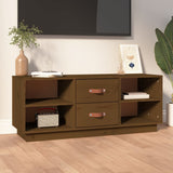 TV Cabinet Honey Brown 100x34x40 cm Solid Wood Pine 818228