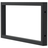 Shelf Brackets for Washbasin 2 pcs Black Rectangular Steel 4007274
