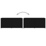TV Cabinet Black 80x34x36 cm Engineered Wood 801851