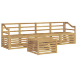Outdoor Sofa Set 5 pcs White Solid Acacia Wood 3391369