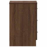 Bedside Cabinet Brown Oak 38x35x56 cm Engineered Wood 815325