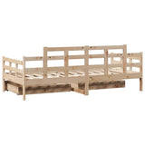 Daybed with Drawers without Mattress 80x200 cm Solid Wood 3302122