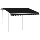 3069919 Manual Retractable Awning with Posts 3,5x2,5 m Anthracite