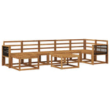 Outdoor Sofa Set 8 pcs Natural Solid Acacia Wood 3385410