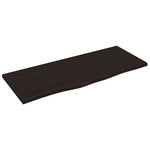 ZNTS Wall Shelf Dark Brown 100x40x2 cm Treated Solid Wood Oak 363803