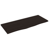ZNTS Wall Shelf Dark Brown 100x40x2 cm Treated Solid Wood Oak 363803