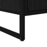 TV Cabinet Black Oak 140 x 36 x 49.5 cm Engineered Wood 886510