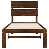 Single Bed Frame with Headboard ROSTOCK Dark Brown 75 x 190 cm 903479