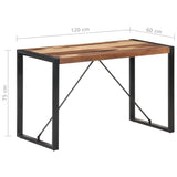 Dining Table 120x60x75 cm Solid Wood 321539