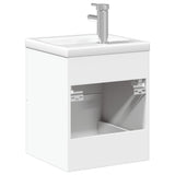 Bathroom Sink Cabinet with Built-in Basin White 3278755