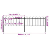 Garden Fence Steel Tough Modern 277648