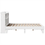 Bed Frame without Mattress White 150x200 cm King Size Solid Wood Pine 3308841